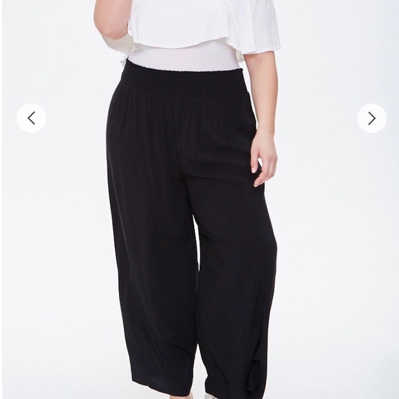 Black Women's Wide-Leg Pants - Picture 2 of 11